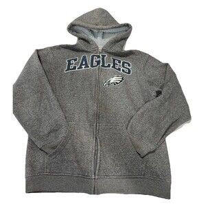 Philadelphia Eagles NFL Team Apparel Full Zip Sweatshirt Youth Large 14/16
